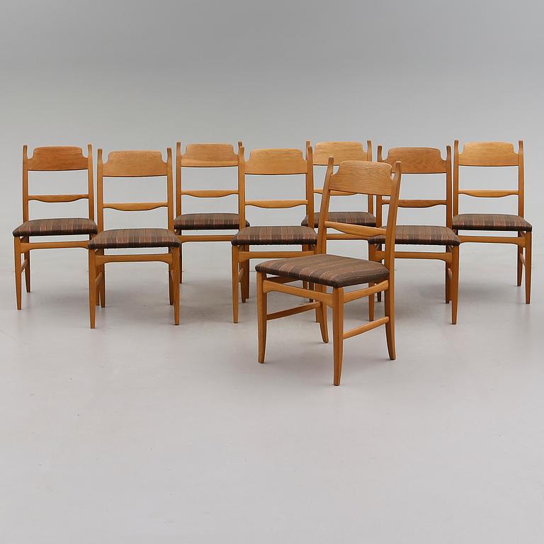 STOLAR, 8 st, "Calmare Nyckel", Carl Malmsten, Åfors Möbelfabrik, 1900-talets andra hälft.