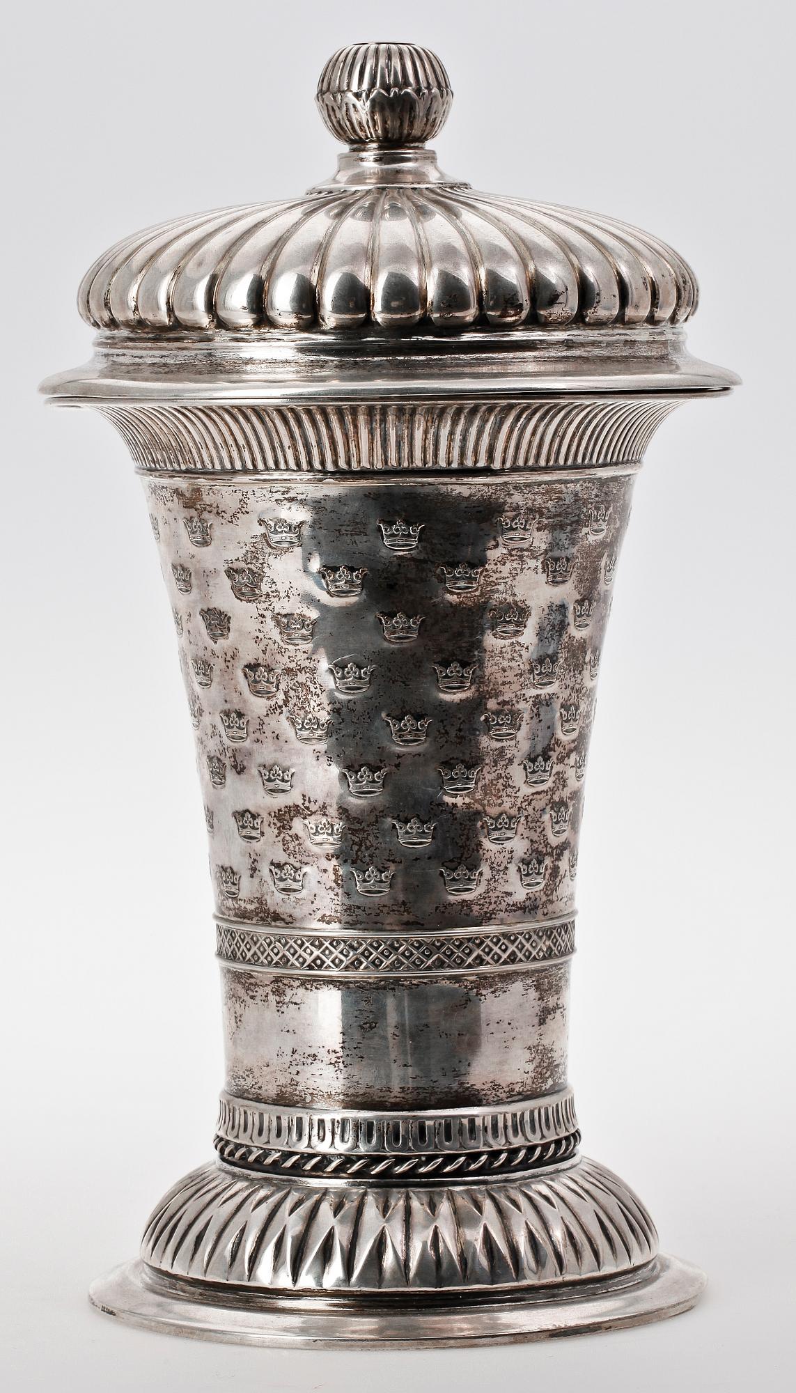 LOCKPOKAL, silver, K Andersson Stockholm 1932. Tot vikt ca 800 gram.