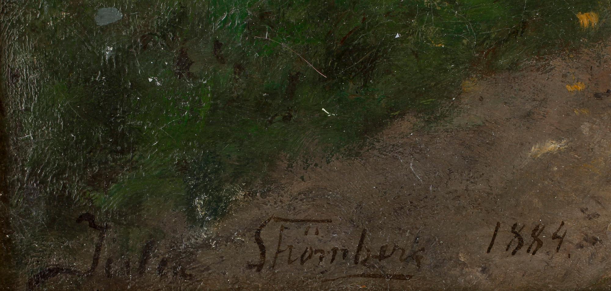 JULIA STRÖMBERG, olja på duk, signerad och daterad 1884.