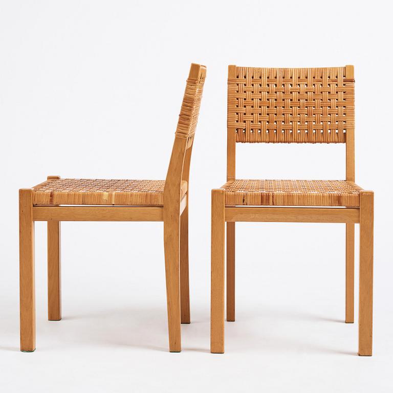 Aino Aalto, a set of eight chairs, model '615', from the Finlandia Hall, Artek, 1960s.