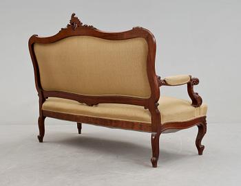 SALONGSMÖBEL, 9 delar. Nyrokoko, 1800-talets andra hälft.