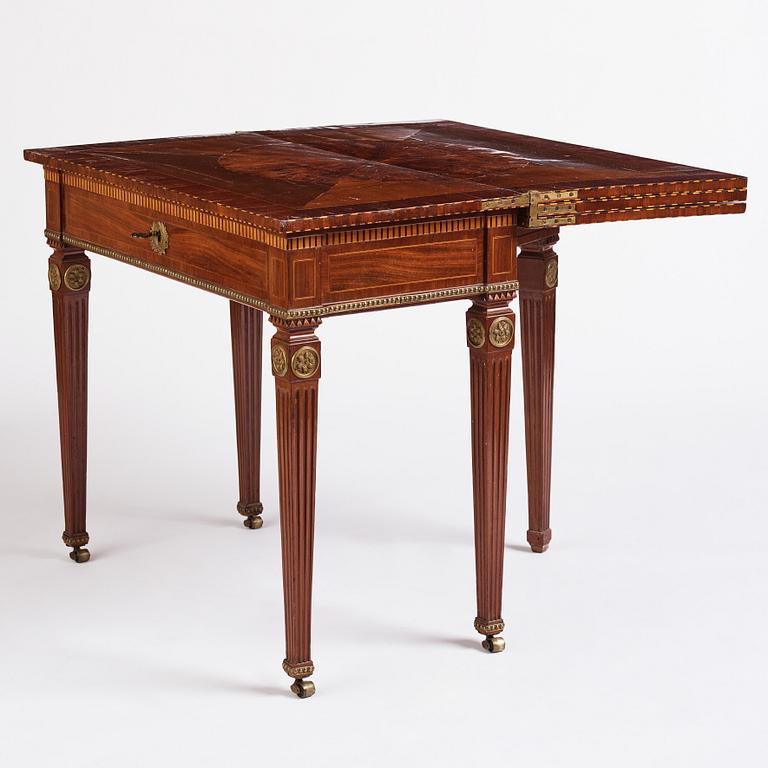 A Louis XVI north European games table, late 18th century.