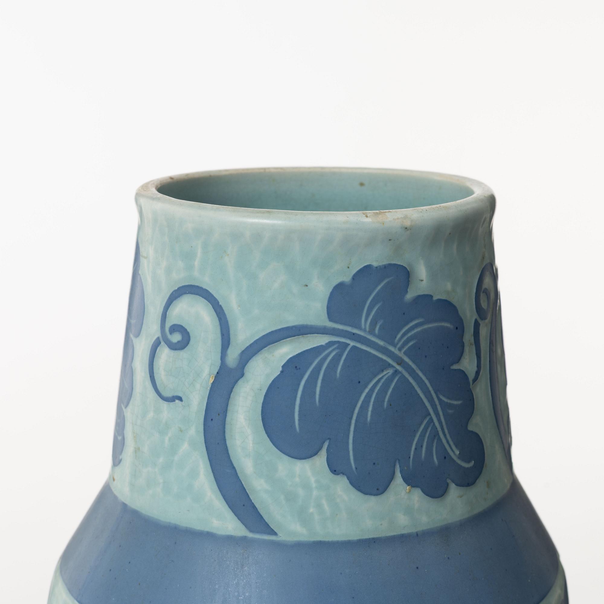 Josef Ekberg, a 'Sgraffito' earthenware vase, Gustavsberg 1922.