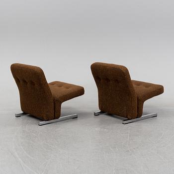 Stockum Design, a pair of 'Pamela'/'S-30' armchairs, Vemo Industri AB, launched 1973.