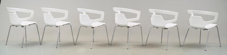 STOLAR, 6 st, "Contemporary stacking chair", Alfredo Häberli, Alias, 2000-tal.