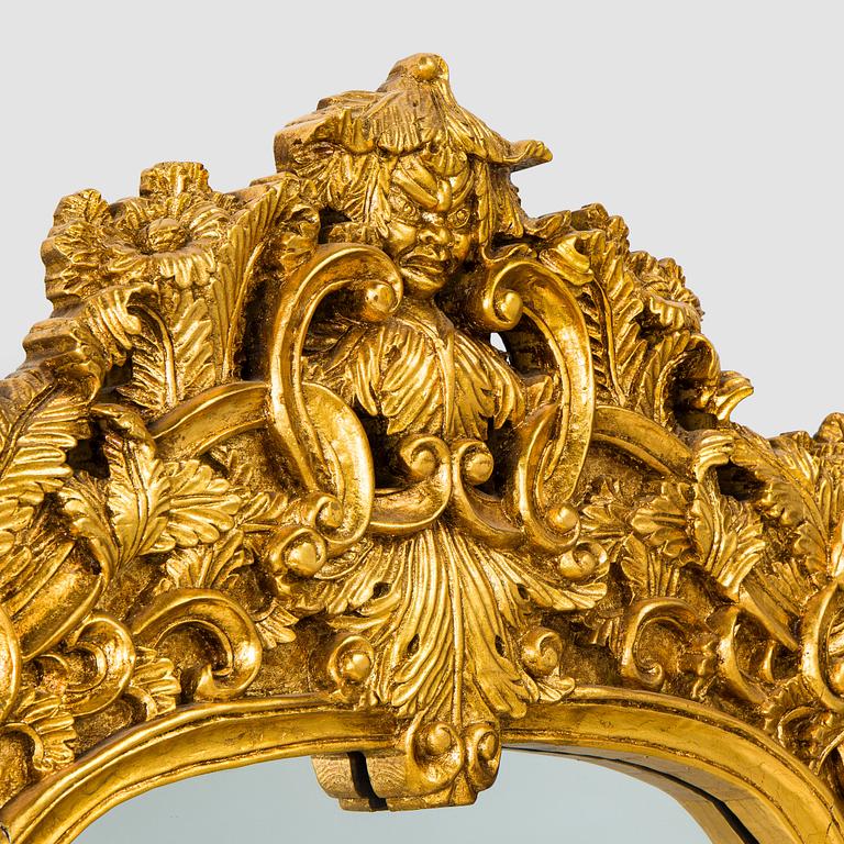 Mirror with console table, Baroque style, late 20th century.