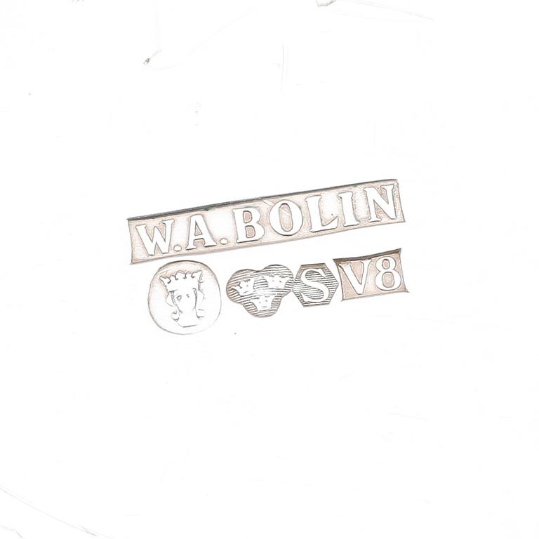 SOCKERSKRIN, silver, W.A Bolin, Stockholm 1947. Total vikt ca 297 g.