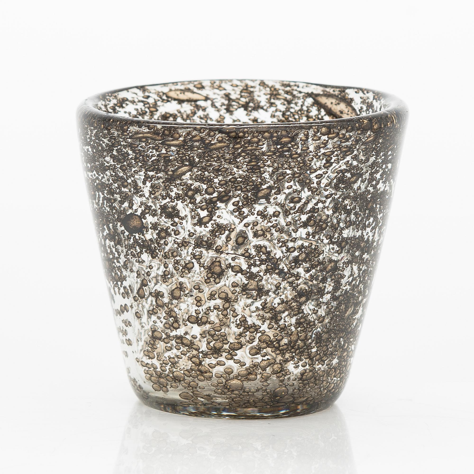 Kaj Franck, glas, "Groddamm", KF 216, signerad K. Franck Nuutajärvi Notsjö -53.