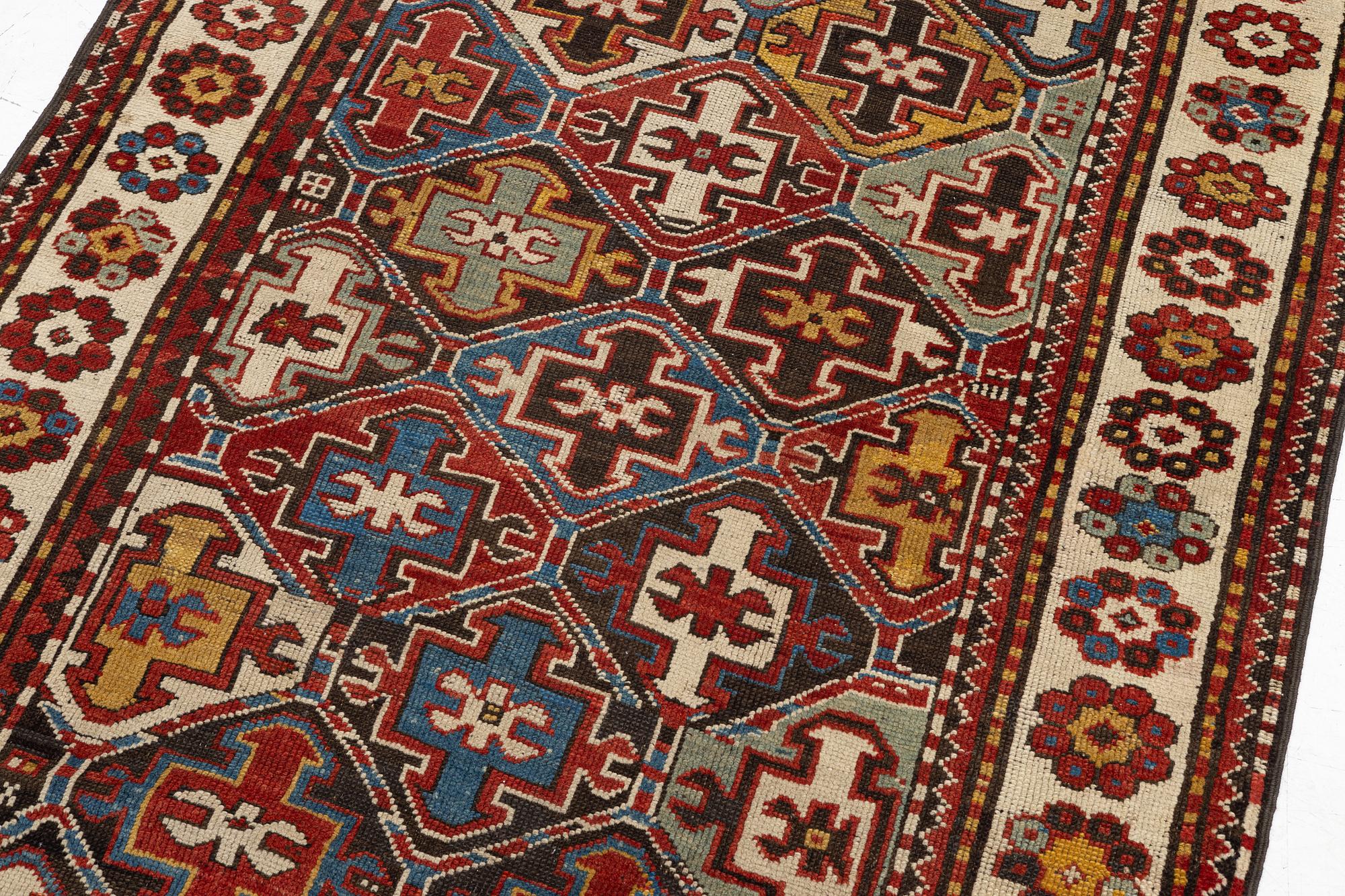 An antique Karabagh rug, south Caucasus, c. 210 x 118 cm.