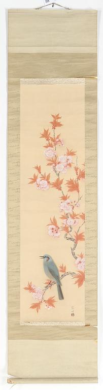 RULLMÅLNING, Japan, signerad, 1900-tal.