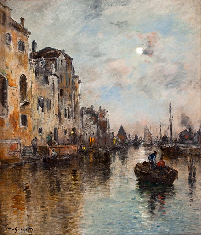 Wilhelm von Gegerfelt, Venetian channel scene.