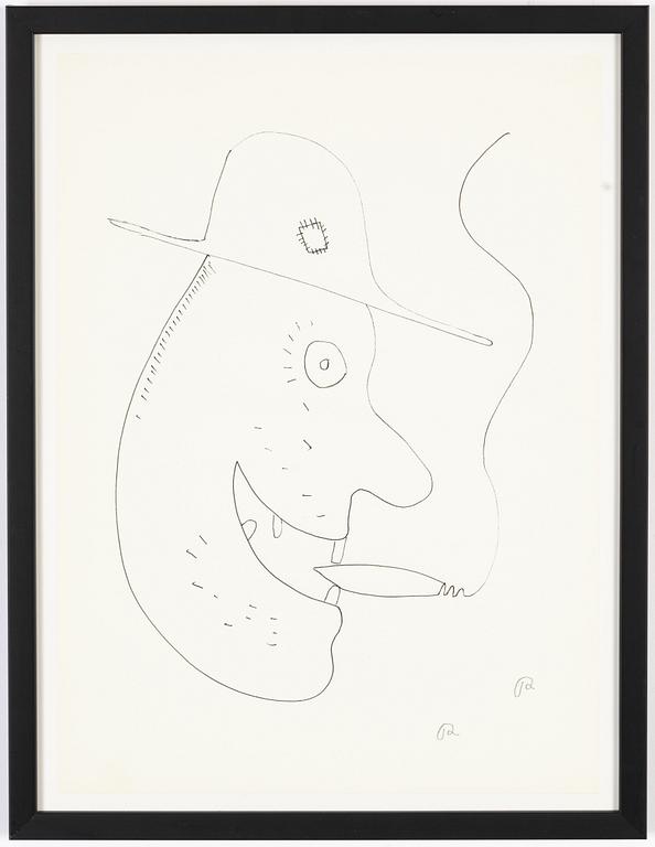 Roger Risberg, indian ink drawing, signed. Executed in 2008.