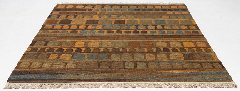 A flat weave and tapestry weave carpets by Ingalill Sjöblom, c 272 x 199 cm.