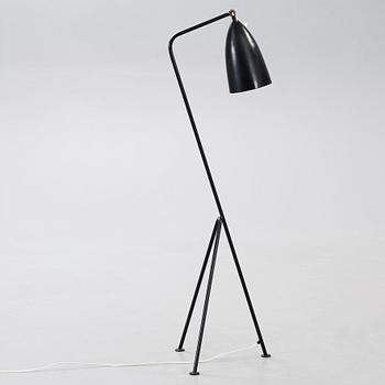 Greta Magnusson Grossman, a 'G-33' (Grasshopper) black lacquered floor lamp, Bergbom's, Sweden 1950's.
