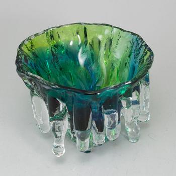 GÖRAN WÄRFF, a unique 'Polar' glass bowl from Kosta.