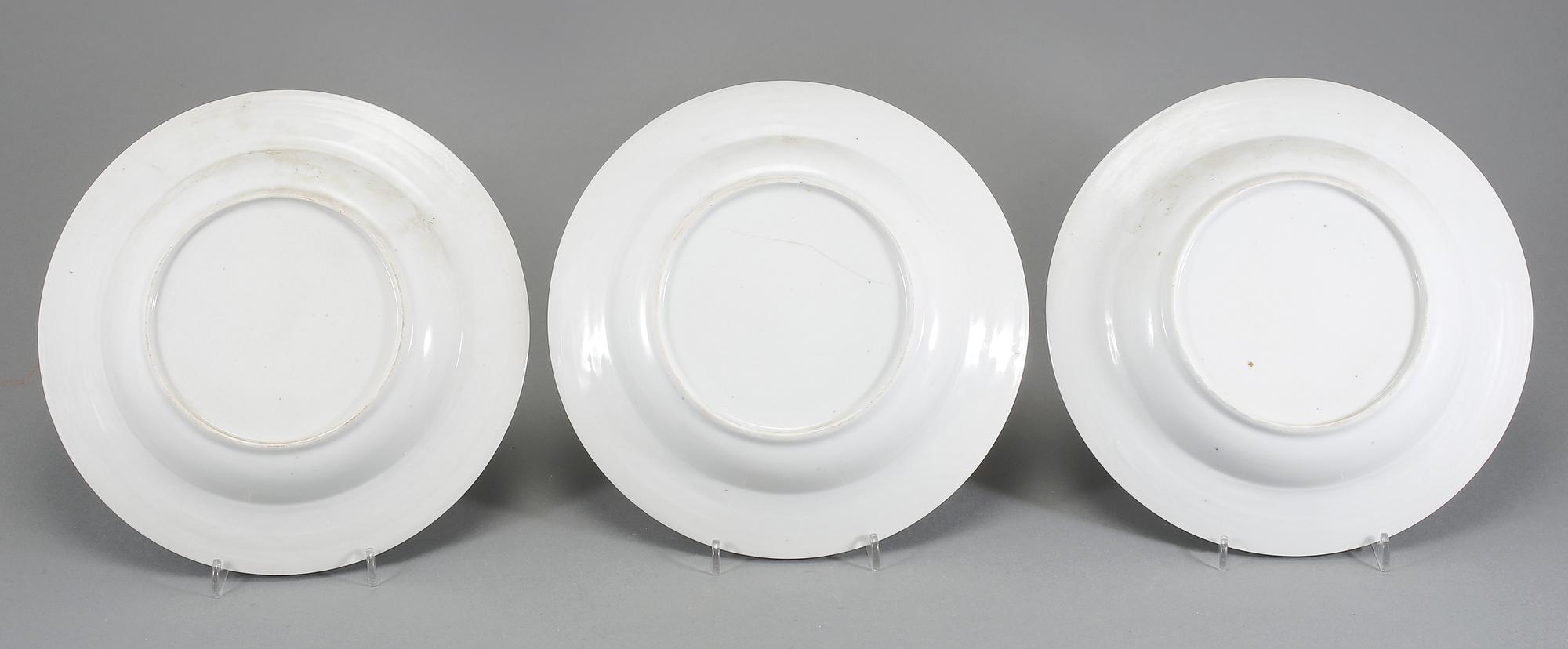 TALLRIKAR, 4 st, porslin, Kina, Jiaqing (1796-1820).