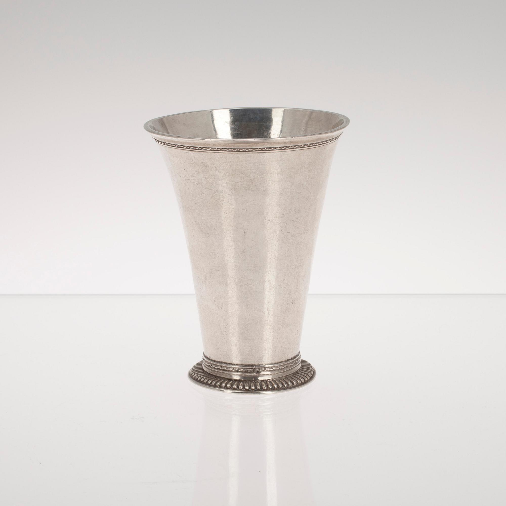 BÄGARE, silver, Petter Klerk, Malmö 1715-1730.