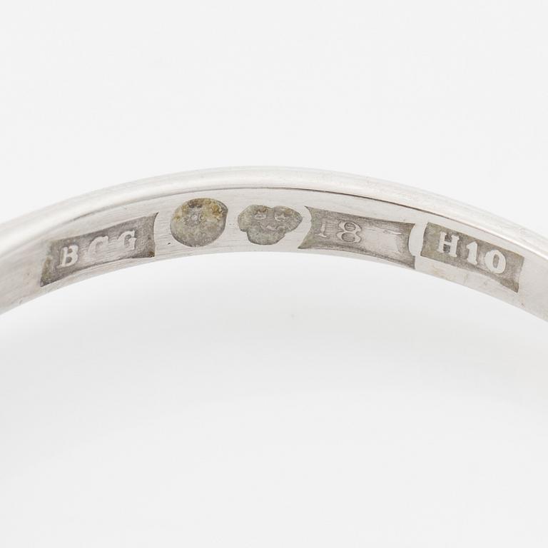 Ring, syskonring, 18K vitguld med briljantslipade diamanter.