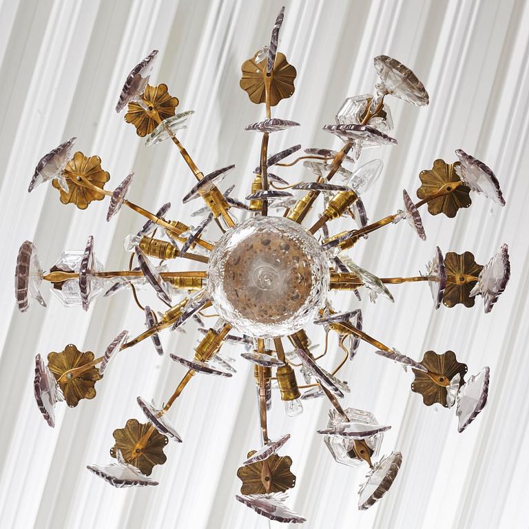 A Louis XV 18th century nine-light chandelier.