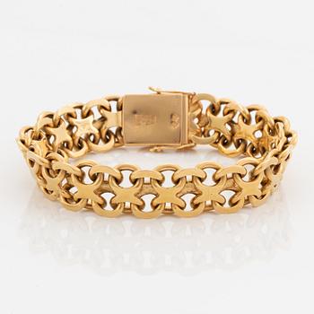 18K gold bracelet, Bröderna Hedens Guldateljé, Stockholm, 1960.