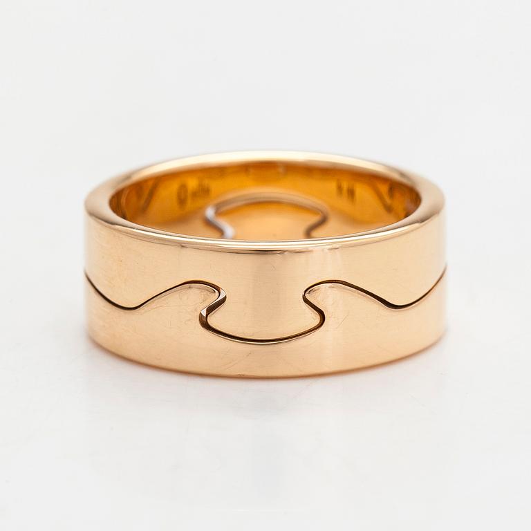 Georg Jensen, ring "Fusion", 2-delar, 18K roséguld.