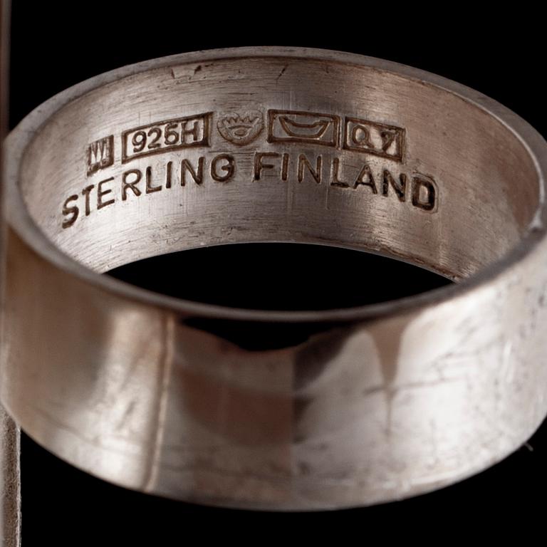 RING, silver, "Jaaras dröm". Björn Weckström, Lapponia 1969.