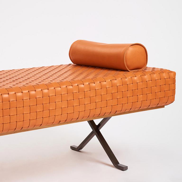 Enzo Mari, a "Sigmund" daybed, Arte & Cuoio, Italy.