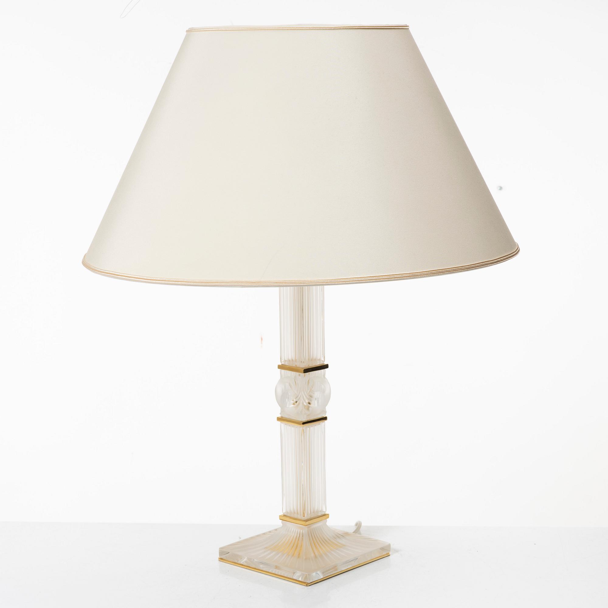 Lalique, 'Josephine' pattern lamp, France, 20th century.