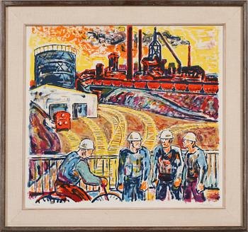 Albin Amelin · ALBIN AMELIN, färglitografi, signerad och numrerad 195/310.