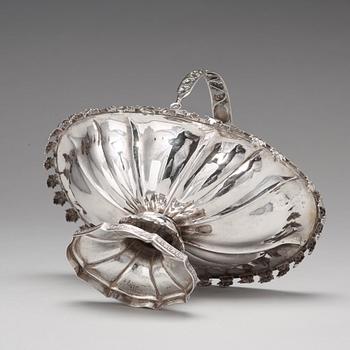 A Finnish silver bread basket marks of Olof Robert Lundgren, Åbo 1847.