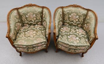 BALJFÅTÖLER, 1 par, 1900-talets andra hälft.