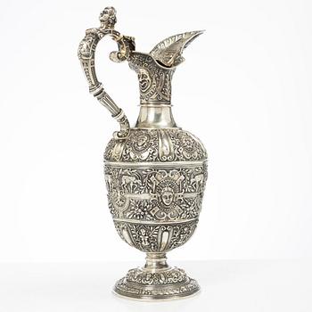 S Smith & Son, vinkanna, silver, London, England 1871.
