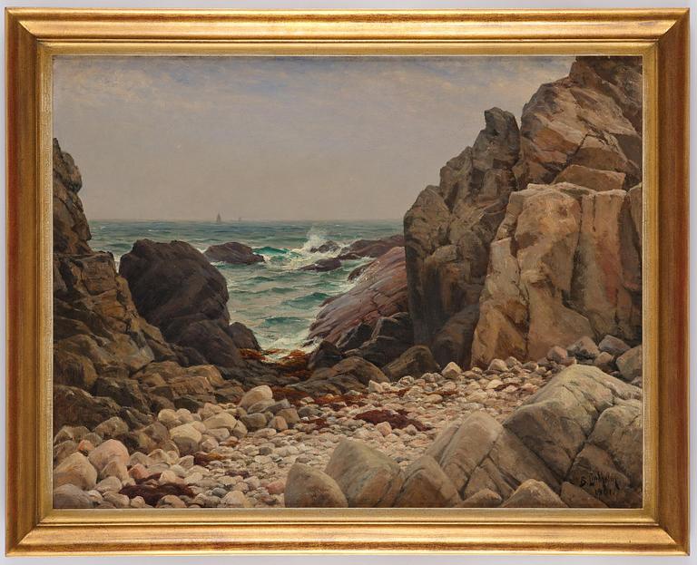 Berndt Lindholm, Waves against the cliffs.