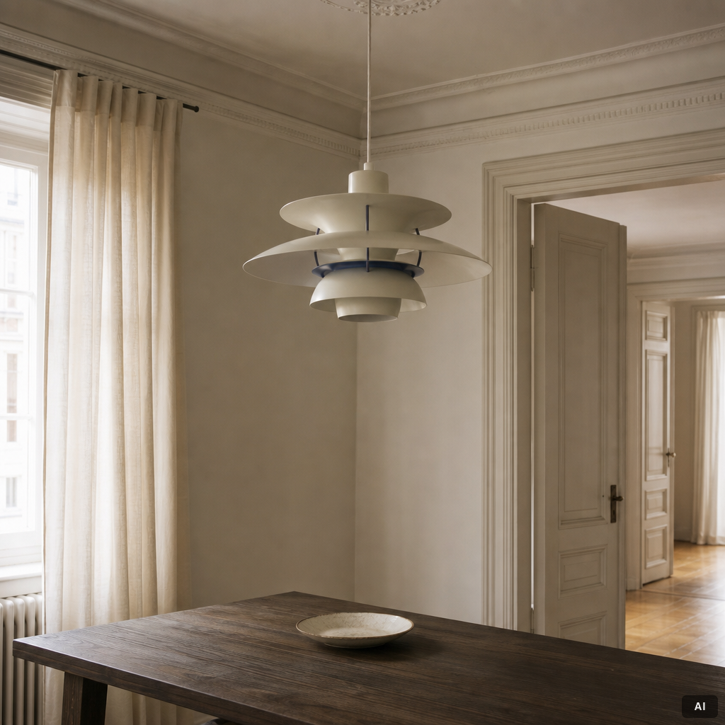 Poul Henningsen, Ceiling lamp, PH5, Louis Poulsen, Denmark.