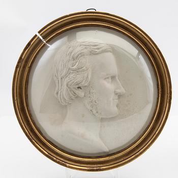 Wall reliefs, 1 pair, turn of the 19th/20th century.