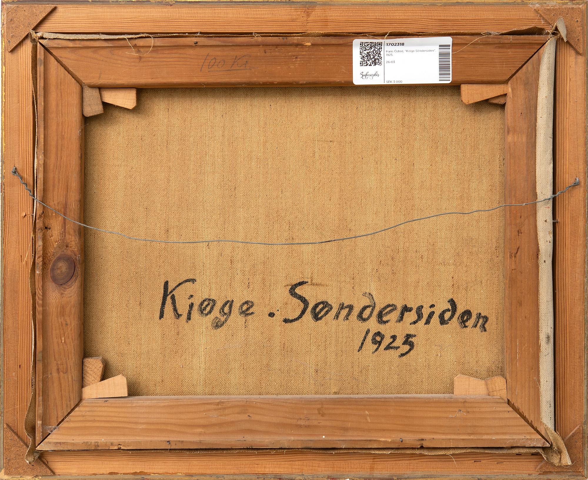 Hans Östed, "Kiöge Söndersiden", 1925.