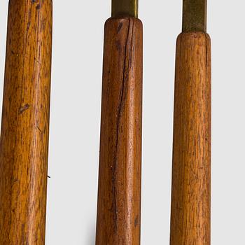 Dörrhandtag, 6 st, 1900-talets mitt.