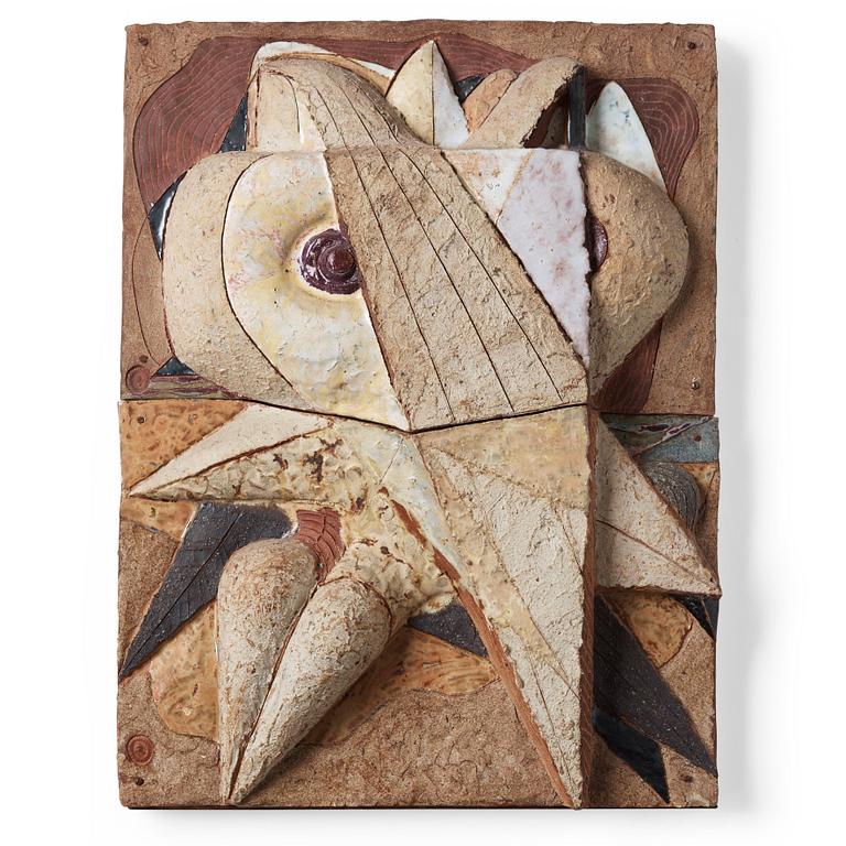 Tyra Lundgren, relief "Duvabstraktion", egen ateljé, 1960-tal.