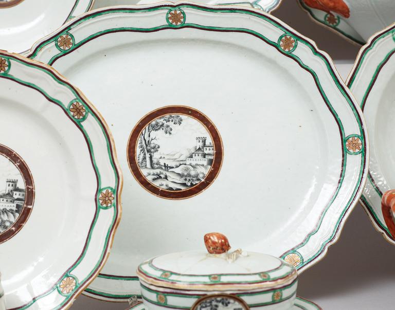 An extensive famille rose dinner service, Qing dynasty, Qianlong (1736-95). (125 pieces).