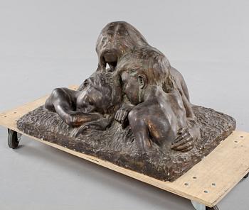 SKULPTUR, okänd konstnär, gips, signerad och daterad 1902, Paris.