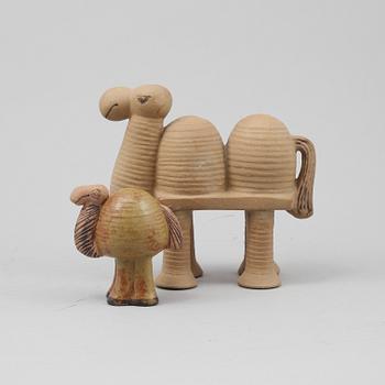 FIGURINER, 2 st, stengods, Lisa Larson, Gustavsberg, 1960/70-tal.