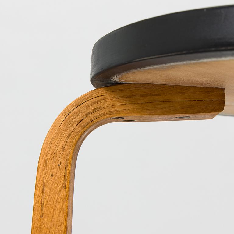 Alvar Aalto, a 1930s '60' stool for OY Huonekalu- ja Rakennustyötehdas A.B. Finland.