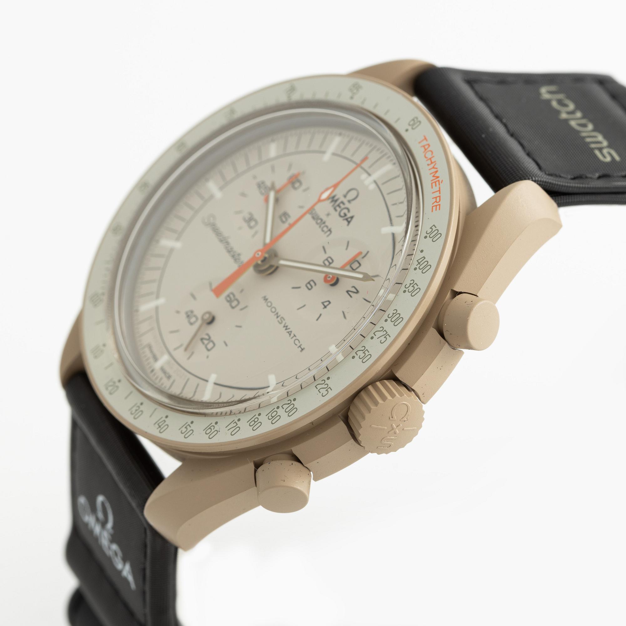 Omega/Swatch, MoonSwatch, "No Reserve", collection of 14 pcs, chronograph, wristwatches, 42 mm.