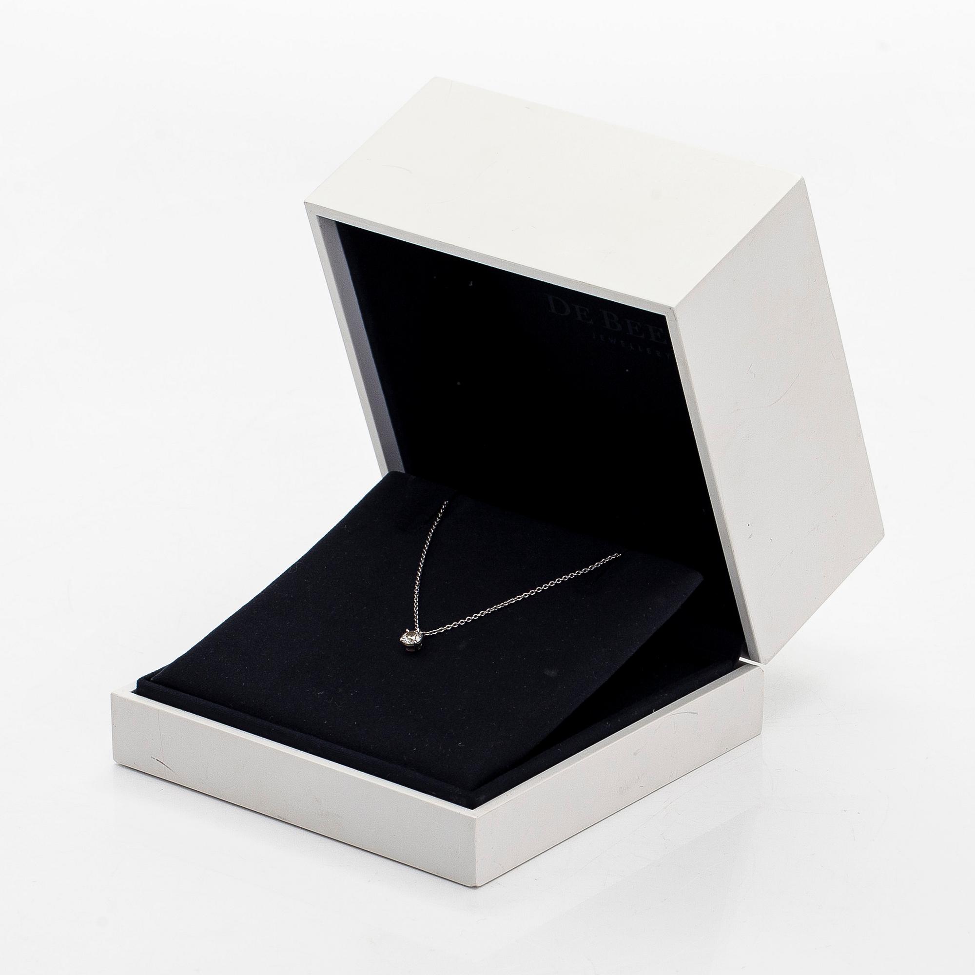 De Beers, halsband, platina med briljantslipad diamant.