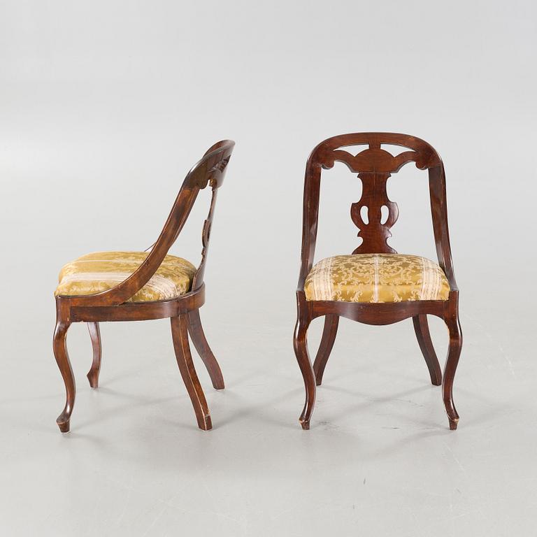 Four chairs, made around year 1900.