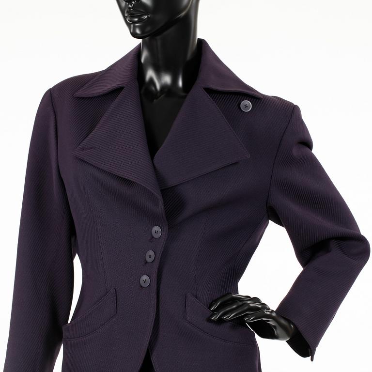 ALAÏA, a purple jacket.
