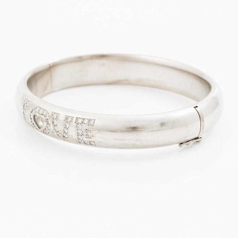 Chopard armband 18K vitguld med runda briljantslipade diamanter "Happy diamonds".