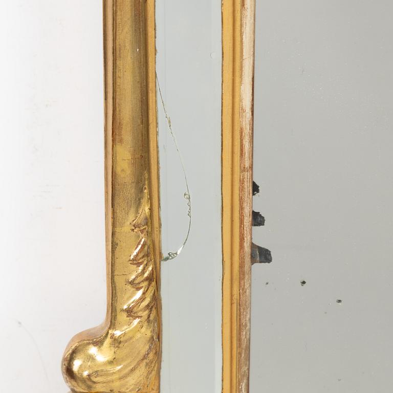 A Rococo mirror, second half of the 18th century.