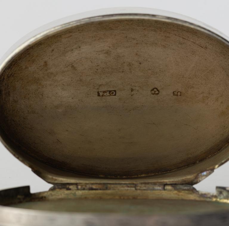Two Swedish Silver Boxes, first half of the 19th Century.