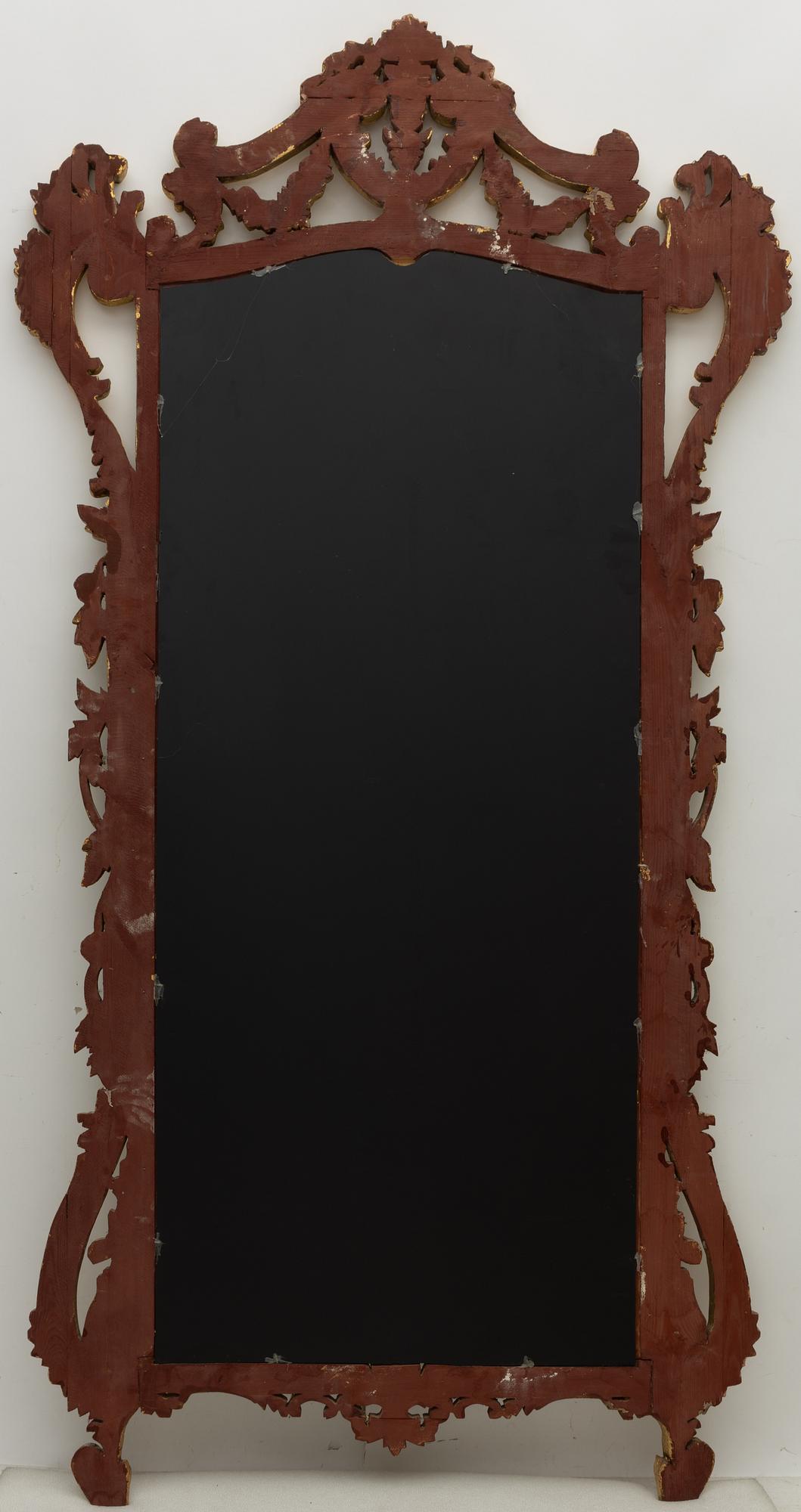 Floor mirror, Rococo style, second half of the 20th century.